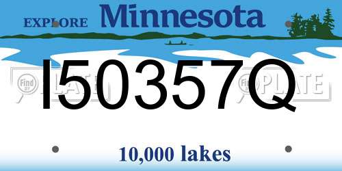 I50357Q Minnesota License Plate