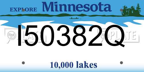 I50382Q Minnesota License Plate
