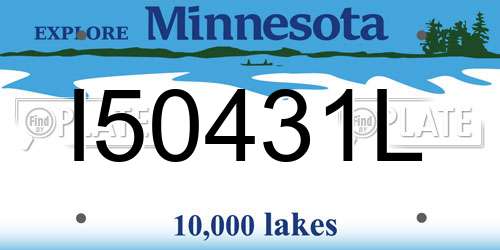 I50431L Minnesota License Plate
