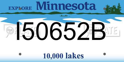 I50652B Minnesota License Plate