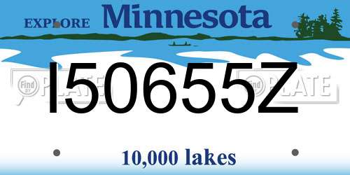 I50655Z Minnesota License Plate