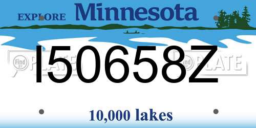 I50658Z Minnesota License Plate