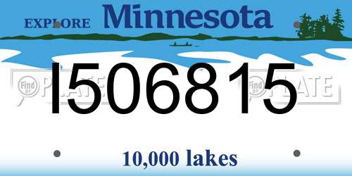 I506815 Minnesota License Plate