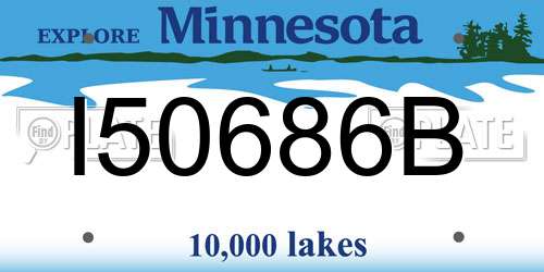 I50686B Minnesota License Plate