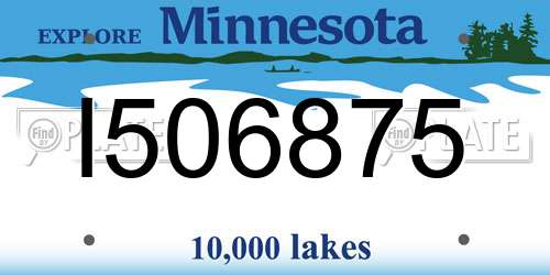 I506875 Minnesota License Plate