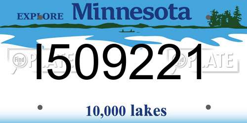 I509221 Minnesota License Plate