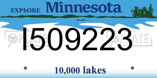 I509223 Minnesota License Plate