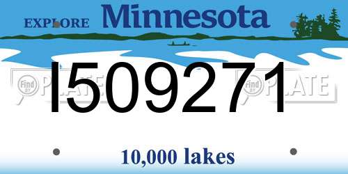 I509271 Minnesota License Plate