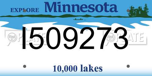 I509273 Minnesota License Plate