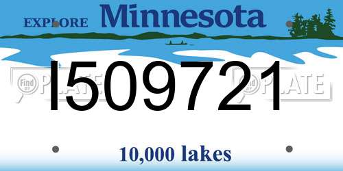 I509721 Minnesota License Plate