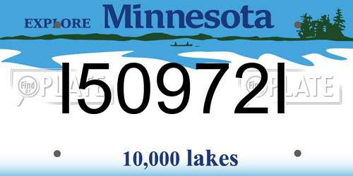 I50972I Minnesota License Plate
