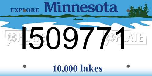 I509771 Minnesota License Plate