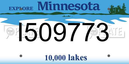 I509773 Minnesota License Plate