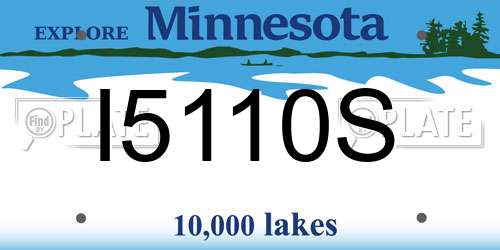 I5110S Minnesota License Plate