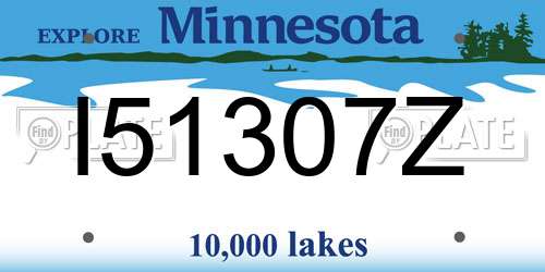 I51307Z Minnesota License Plate