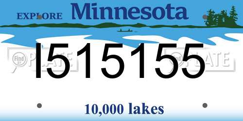 I515155 Minnesota License Plate