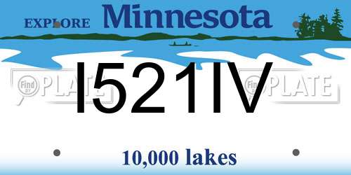 I521IV Minnesota License Plate