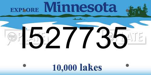 I527735 Minnesota License Plate