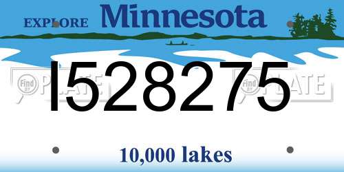 I528275 Minnesota License Plate
