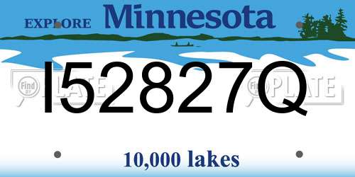 I52827Q Minnesota License Plate