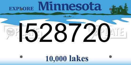 I528720 Minnesota License Plate