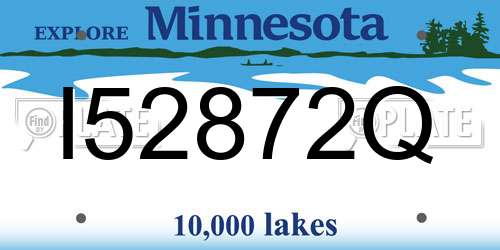 I52872Q Minnesota License Plate