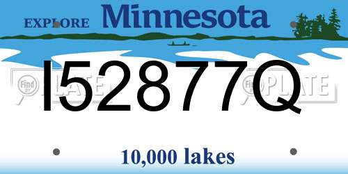 I52877Q Minnesota License Plate