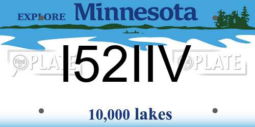 I52IIV Minnesota License Plate