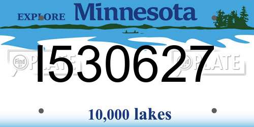 I530627 Minnesota License Plate