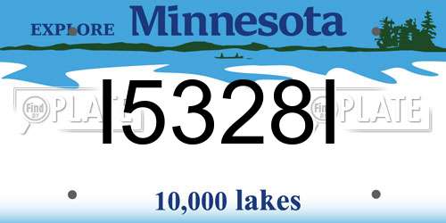 I5328I Minnesota License Plate