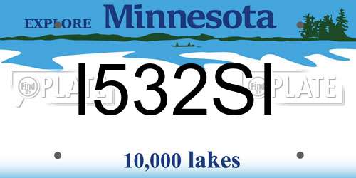 I532SI Minnesota License Plate