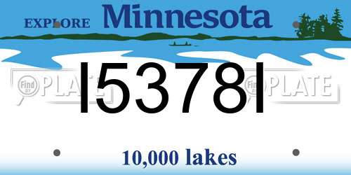 I5378I Minnesota License Plate
