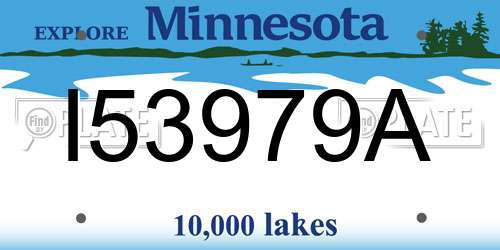 I53979A Minnesota License Plate