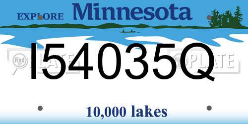 I54035Q Minnesota License Plate