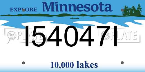 I54047I Minnesota License Plate