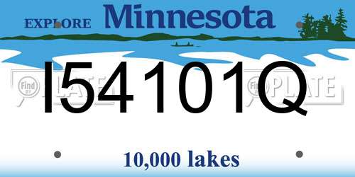 I54101Q Minnesota License Plate