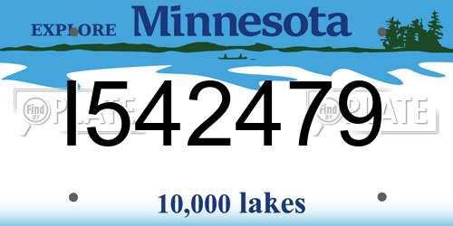 I542479 Minnesota License Plate