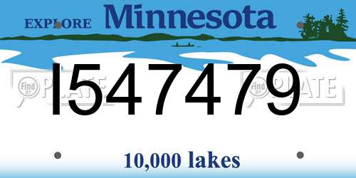 I547479 Minnesota License Plate
