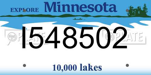 I548502 Minnesota License Plate