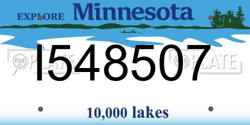 I548507 Minnesota License Plate
