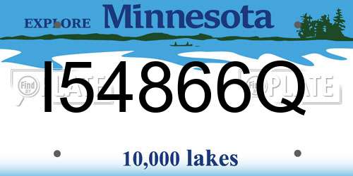 I54866Q Minnesota License Plate