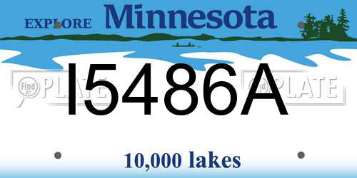 I5486A Minnesota License Plate