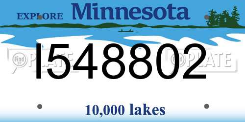 I548802 Minnesota License Plate
