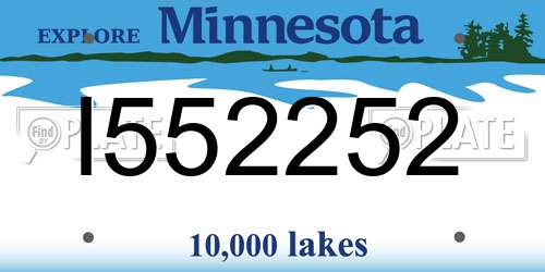 I552252 Minnesota License Plate