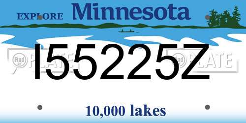I55225Z Minnesota License Plate