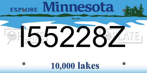 I55228Z Minnesota License Plate