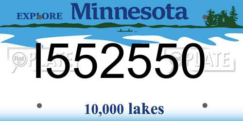 I552550 Minnesota License Plate