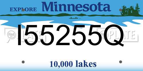 I55255Q Minnesota License Plate