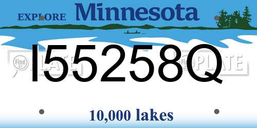 I55258Q Minnesota License Plate