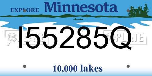 I55285Q Minnesota License Plate